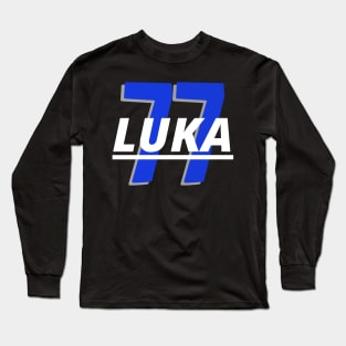 LUKA 77- Dallas Mavs Black t-shirt Long Sleeve T-Shirt